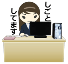 The sticker of the girl of a big face sticker #1335892