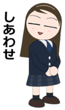 The sticker of the girl of a big face sticker #1335893