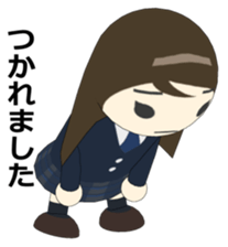 The sticker of the girl of a big face sticker #1335900