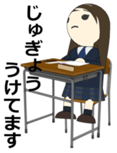 The sticker of the girl of a big face sticker #1335903