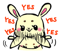 high tension rabbit PYONKO 1 sticker #1336346