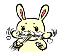 high tension rabbit PYONKO 1 sticker #1336348