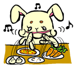 high tension rabbit PYONKO 1 sticker #1336361