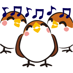 Three Sparrows ( overaction ver. ) by TSUKIMORI, Nodoka