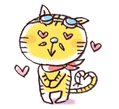 Stripe cat "HIGEZI" sticker #1337751