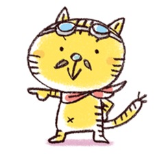 Stripe cat "HIGEZI" sticker #1337752