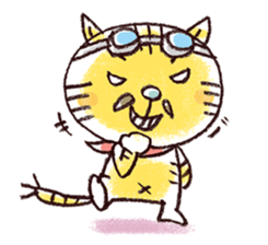 Stripe cat "HIGEZI" sticker #1337753