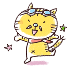 Stripe cat "HIGEZI" sticker #1337754