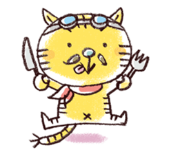 Stripe cat "HIGEZI" sticker #1337756