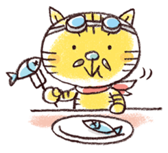 Stripe cat "HIGEZI" sticker #1337757