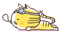 Stripe cat "HIGEZI" sticker #1337760