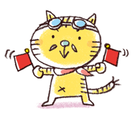 Stripe cat "HIGEZI" sticker #1337762