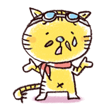 Stripe cat "HIGEZI" sticker #1337781