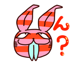 stripe bunny sticker #1338307