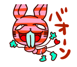 stripe bunny sticker #1338308