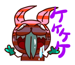 stripe bunny sticker #1338309