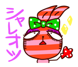 stripe bunny sticker #1338319