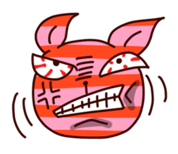 stripe bunny sticker #1338321