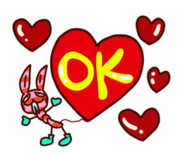 stripe bunny sticker #1338323