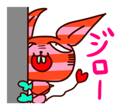 stripe bunny sticker #1338326