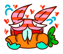 stripe bunny sticker #1338329