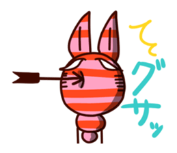 stripe bunny sticker #1338336