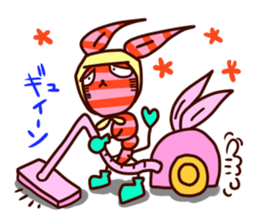 stripe bunny sticker #1338338