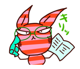 stripe bunny sticker #1338339