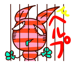 stripe bunny sticker #1338343