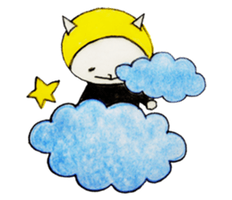 Cat wearing a wig sticker #1338837