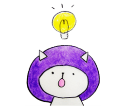 Cat wearing a wig sticker #1338842