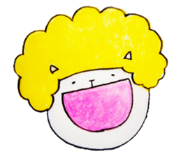 Cat wearing a wig sticker #1338850