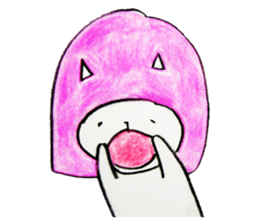 Cat wearing a wig sticker #1338854