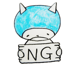 Cat wearing a wig sticker #1338858