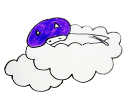 Cat wearing a wig sticker #1338861