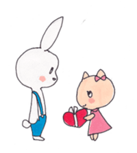 Pyon and Boo in love of Kako sticker #1338928