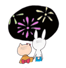 Pyon and Boo in love of Kako sticker #1338929