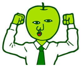 Green apple man sticker #1339746