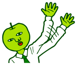 Green apple man sticker #1339748