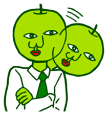 Green apple man sticker #1339749