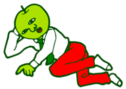 Green apple man sticker #1339750
