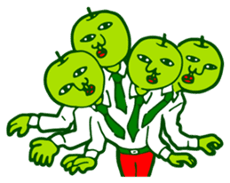 Green apple man sticker #1339751