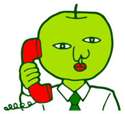 Green apple man sticker #1339752