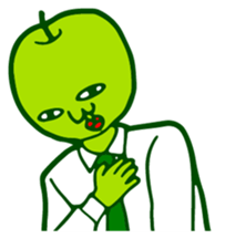 Green apple man sticker #1339755