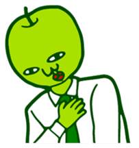 Green apple man sticker #1339755