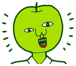 Green apple man sticker #1339756