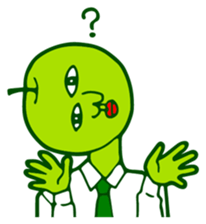 Green apple man sticker #1339757