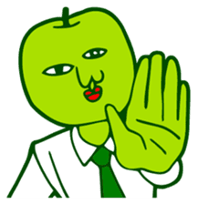Green apple man sticker #1339758