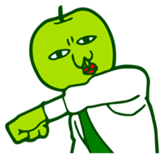 Green apple man sticker #1339759