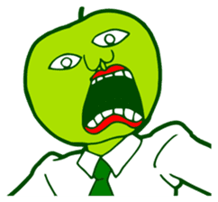 Green apple man sticker #1339760
